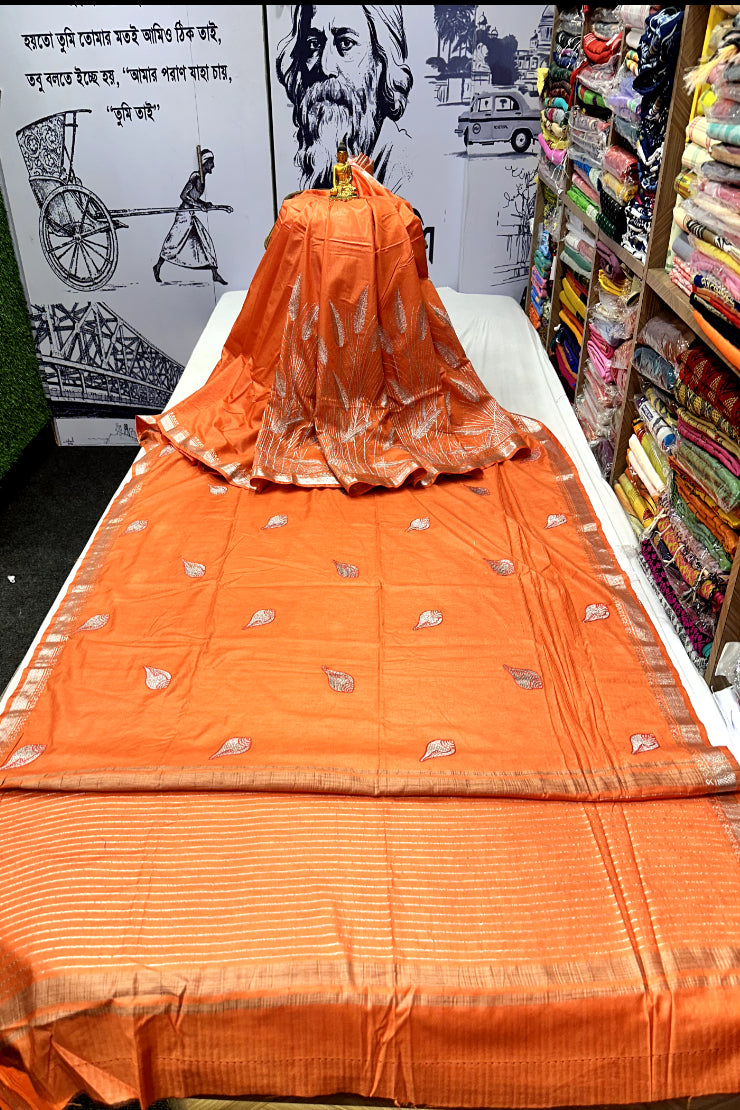 Sarat Shankha Bhagalpuri Semi Silk Saree