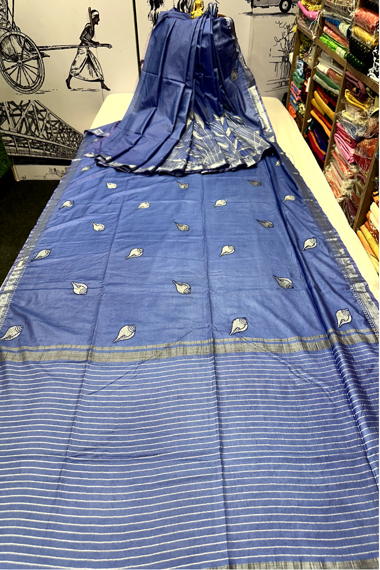 Sarat Shankha Bhagalpuri Semi Silk Saree