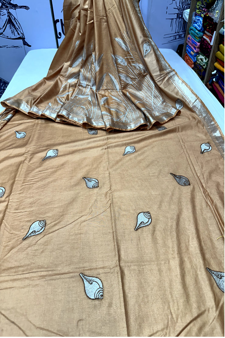 Sarat Shankha Bhagalpuri Semi Silk Saree