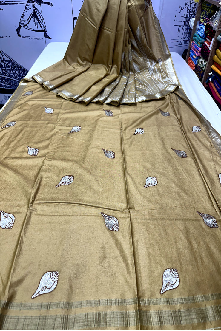 Sarat Shankha Bhagalpuri Semi Silk Saree