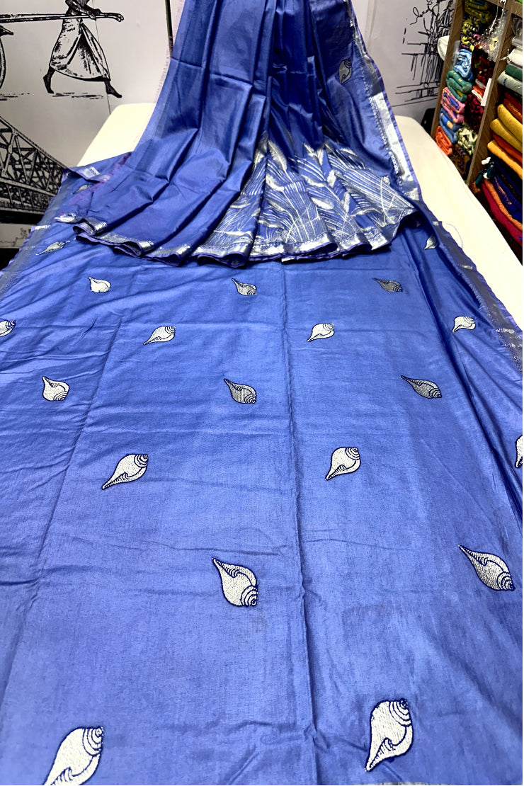 Sarat Shankha Bhagalpuri Semi Silk Saree