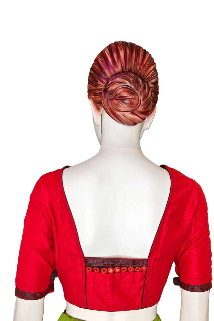 Aayna Cotton Designer Blouse with Mirror Work
