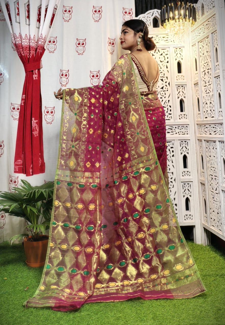 Zari Handloom Dhakai Jamdani