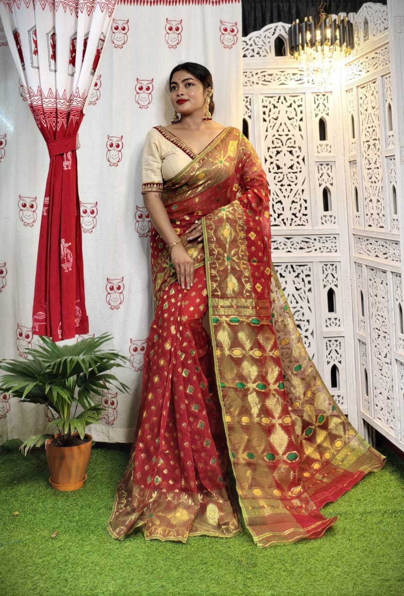 Zari Handloom Dhakai Jamdani