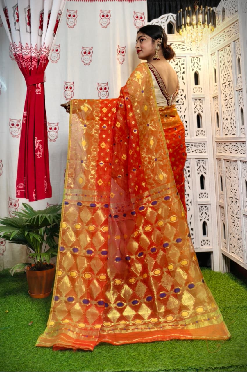 Zari Handloom Dhakai Jamdani