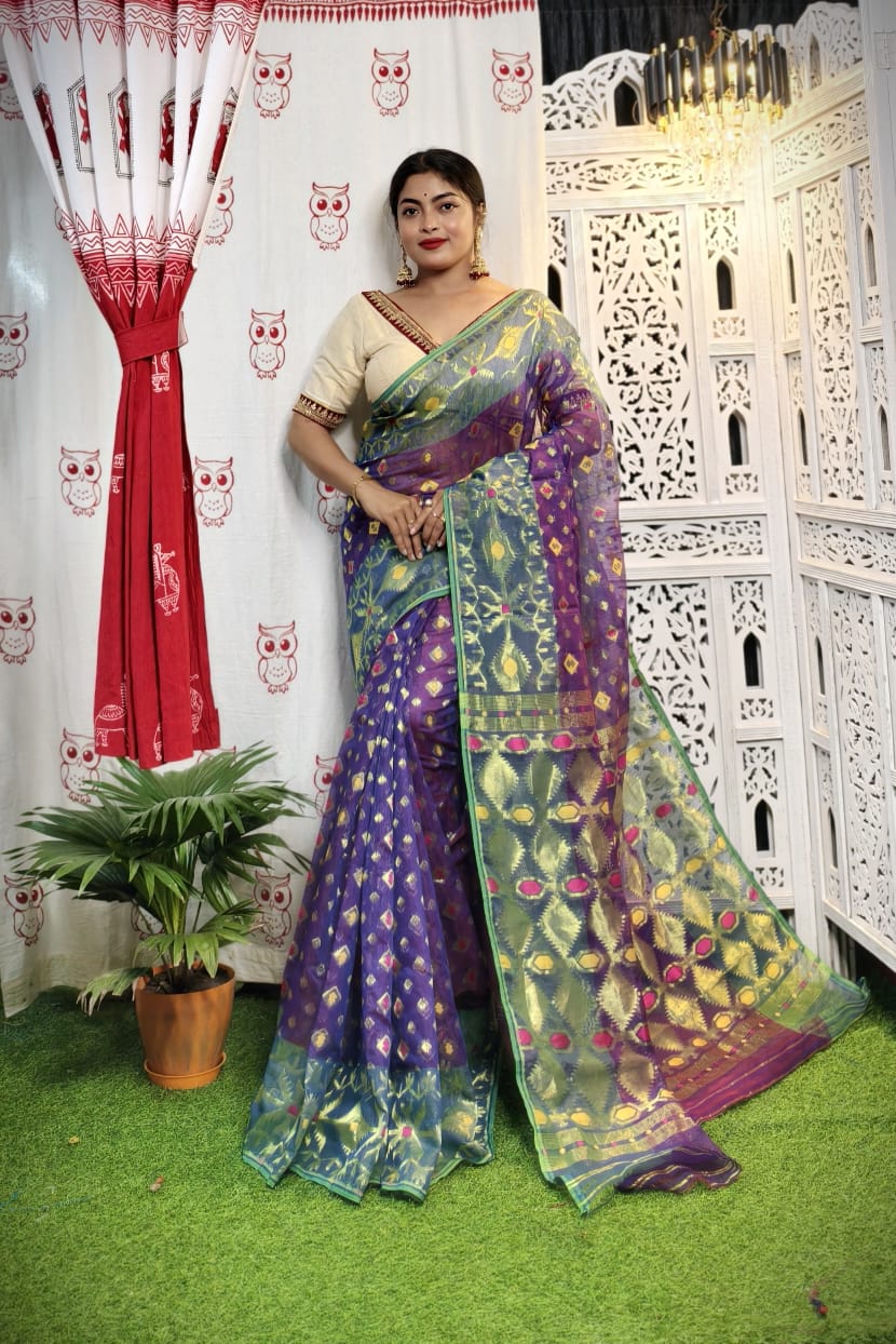Zari Handloom Dhakai Jamdani