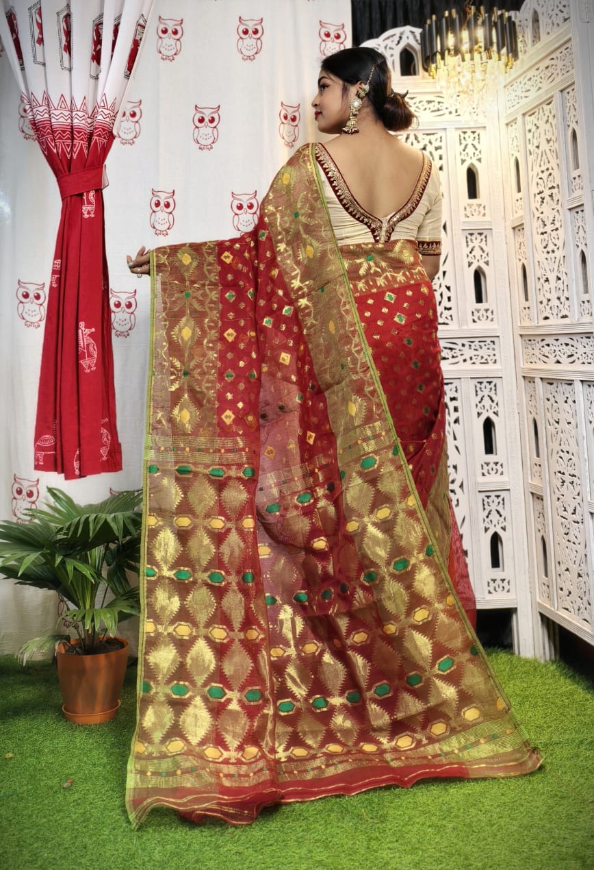 Zari Handloom Dhakai Jamdani