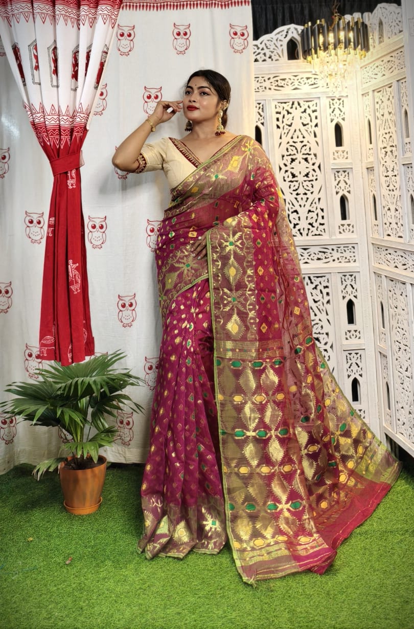 Zari Handloom Dhakai Jamdani