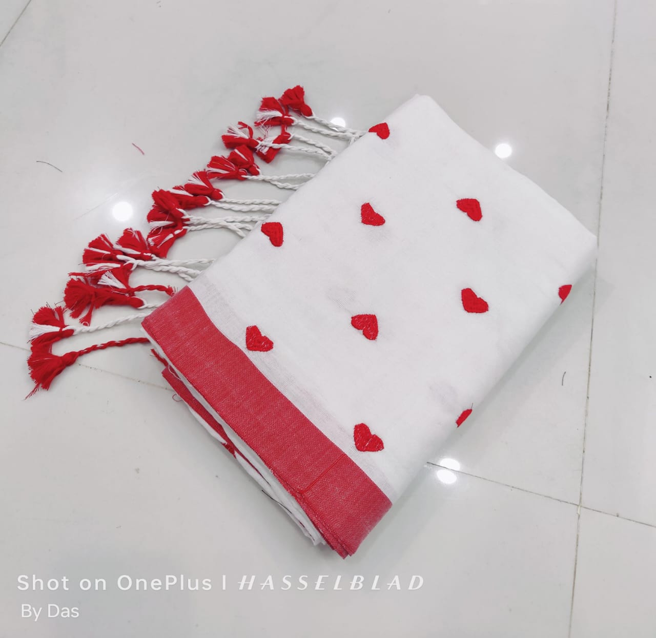 Love embroidery Soft Cotton Handloom Saree