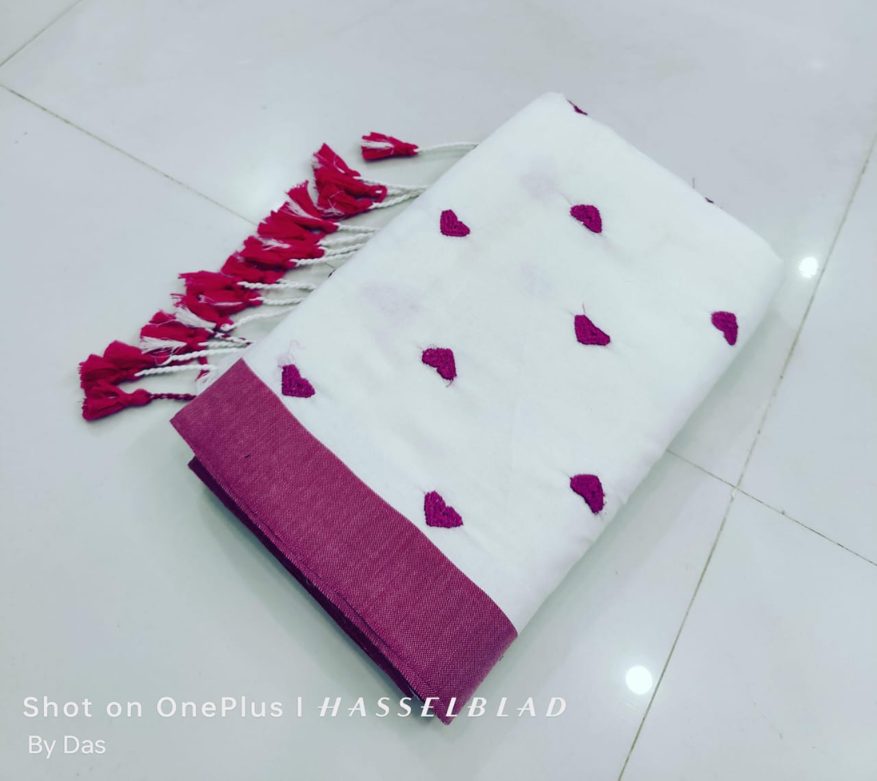 Love embroidery Soft Cotton Handloom Saree
