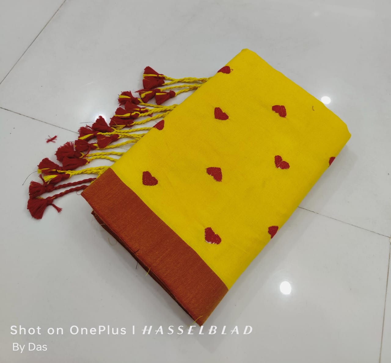 Love embroidery Soft Cotton Handloom Saree