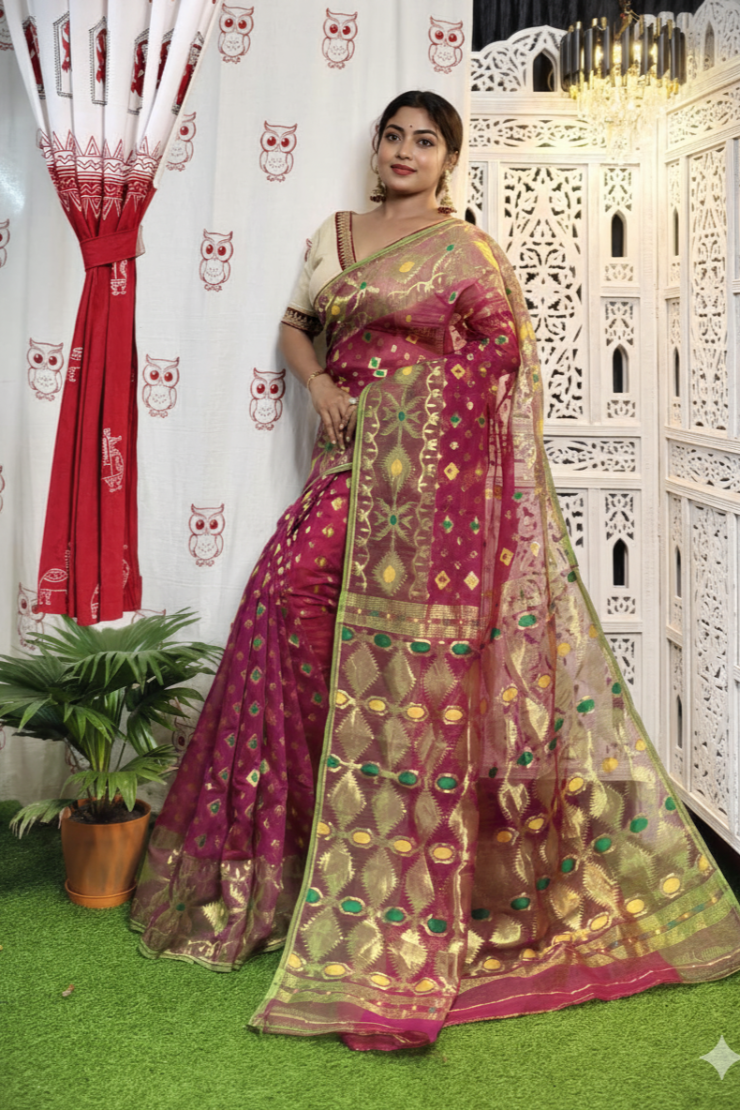 Zari Handloom Dhakai Jamdani