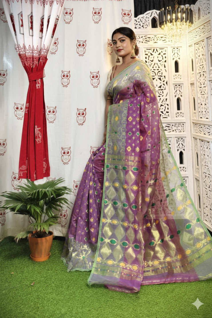 Zari Handloom Dhakai Jamdani