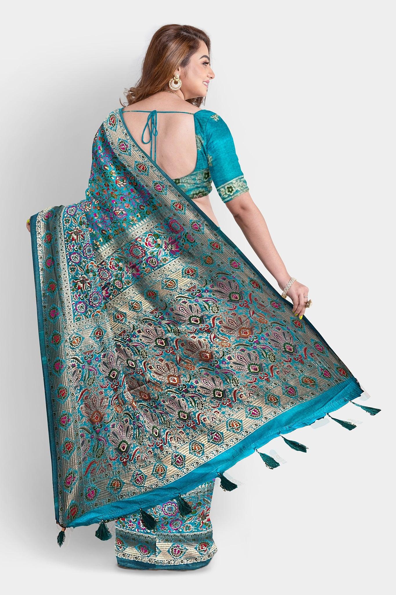 Exotic Banarasi Silk Saree with Heavy Weaving