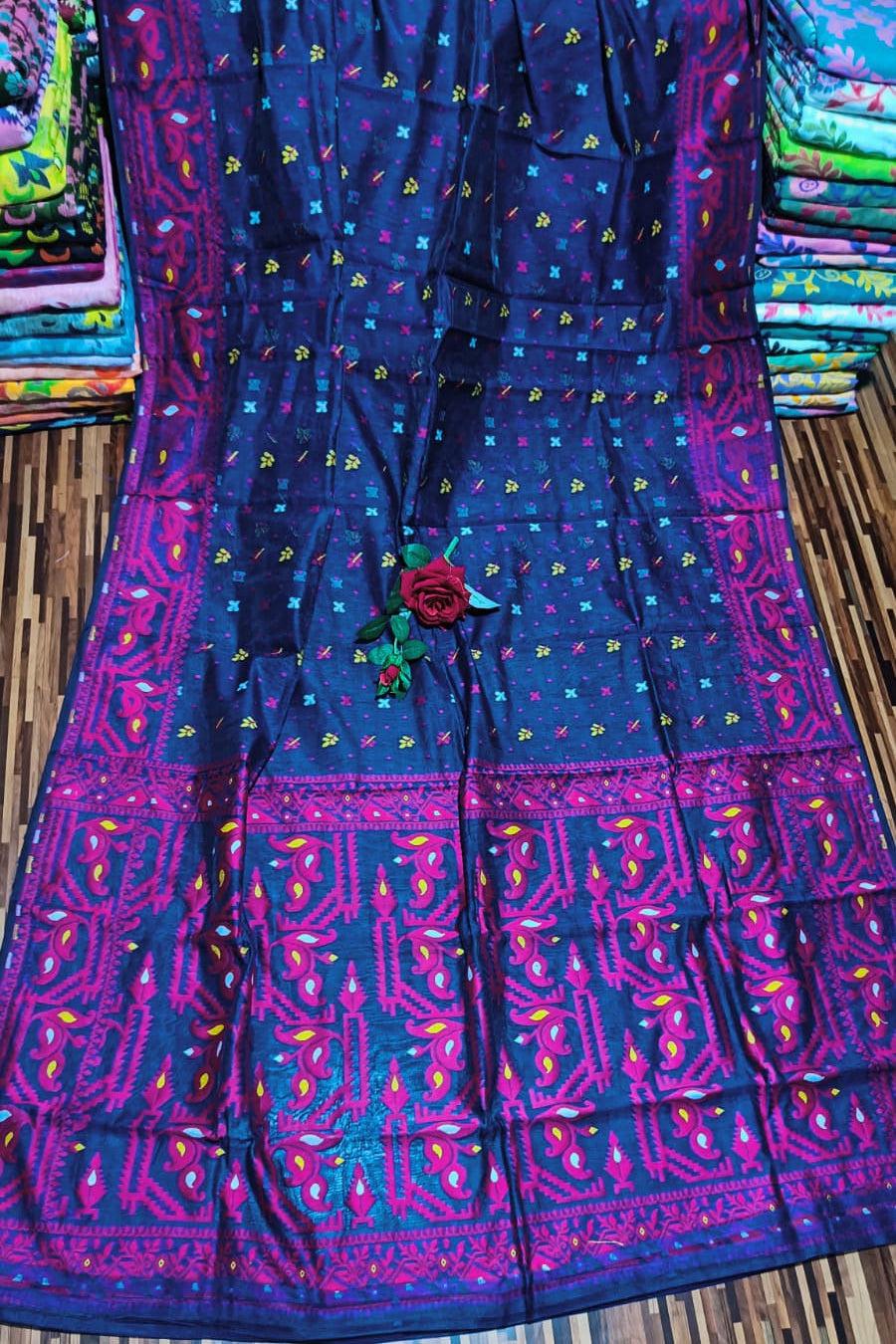 Exquisite Jamdani Minakari body lata design border