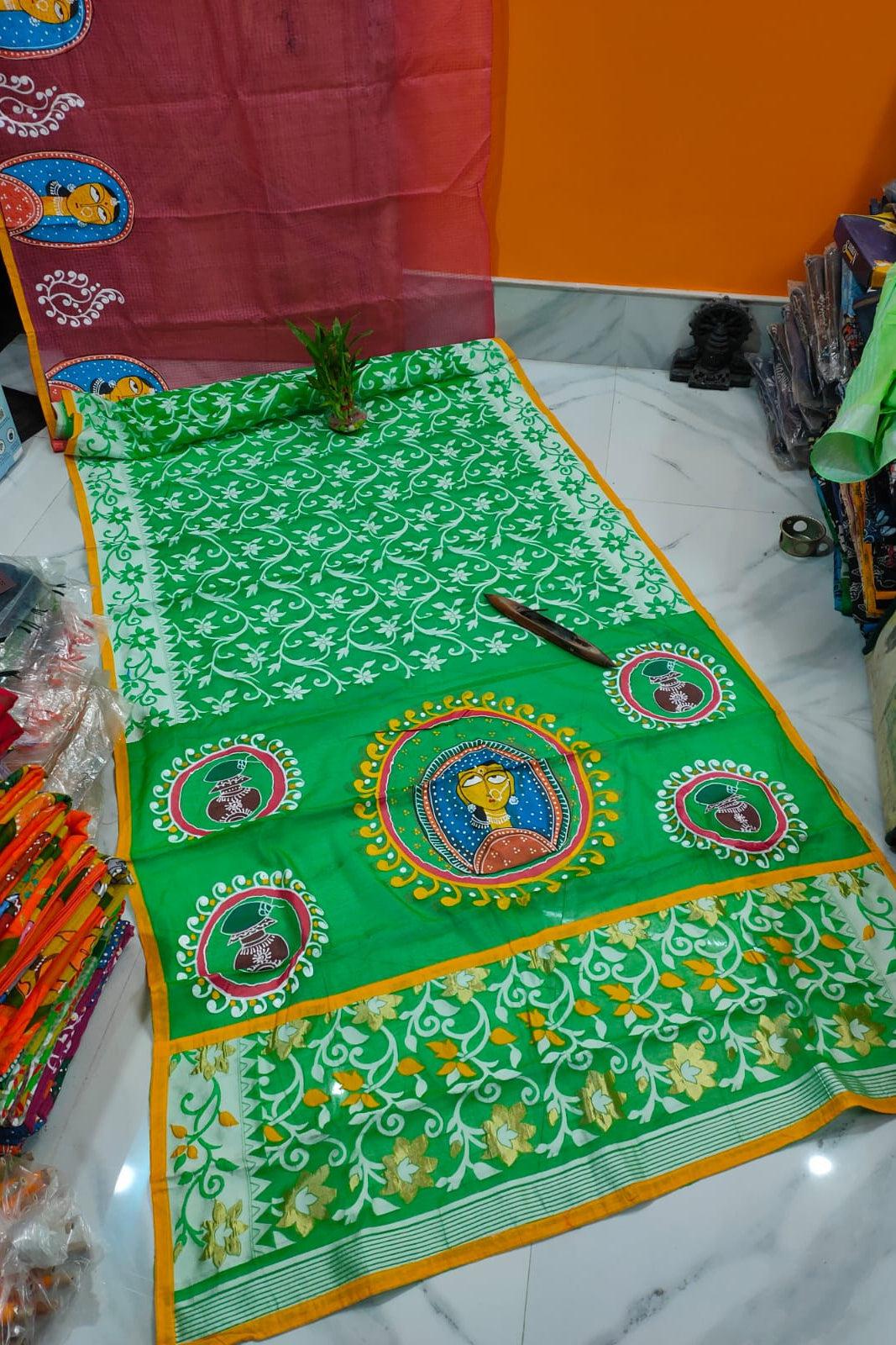 Jamdani Kota Hand Paint Potochitro Saree