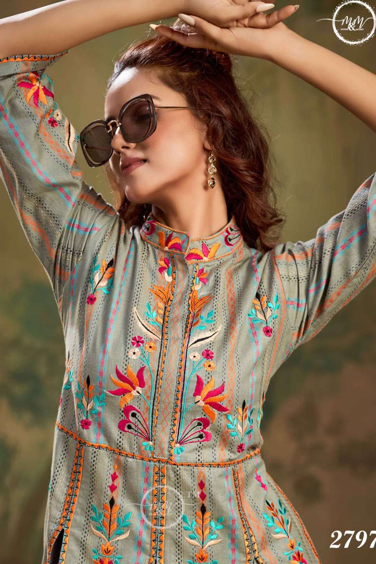 M&M Latest Stylish Designer Pure Cotton Top with Pant