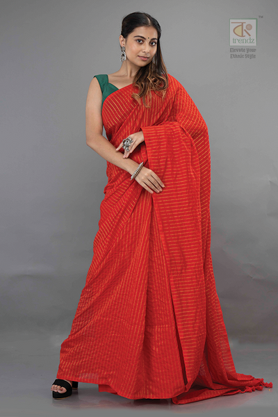 Swarnarekha Cotton Handloom Saree | Bengal | Bong Trendz