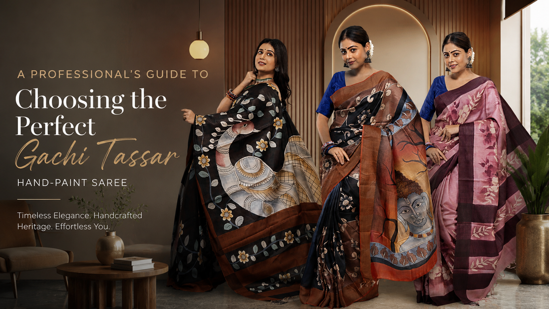 A Professional's Guide to Choosing the Perfect Gachi Tassar Hand Paint Saree