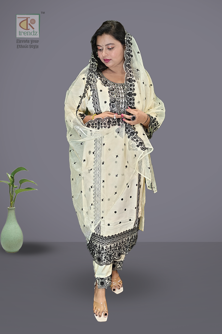 Ramadan Tissue 3 Pcs Salwar Suit