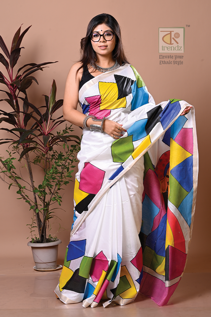 Bapta Silk Hand Painted Saree