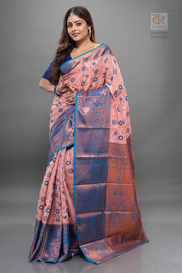 Tissue Fancy Brocade Saree – View 3 | Bong Trendz