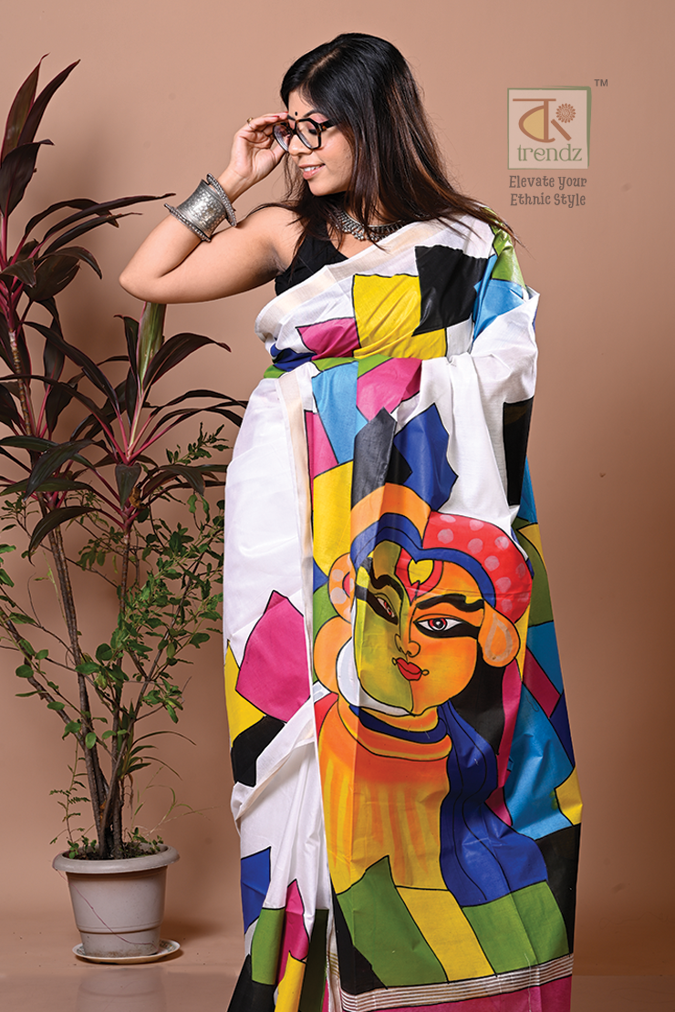 Bapta Silk Hand Painted Saree