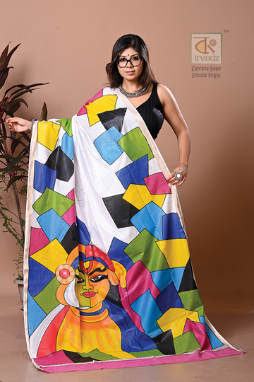 Bapta Silk Hand Painted Saree | Bong Trendz