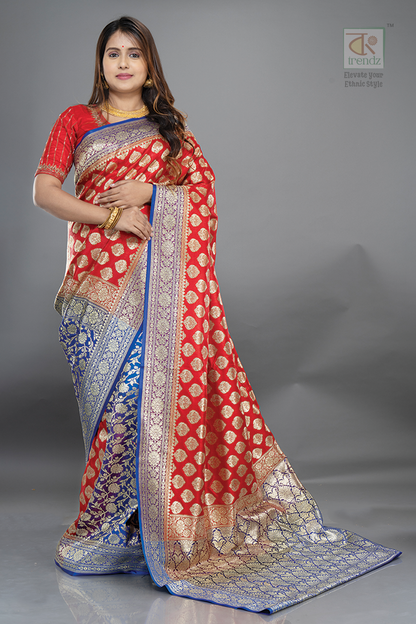 Dual Color Katan Banarasi Saree