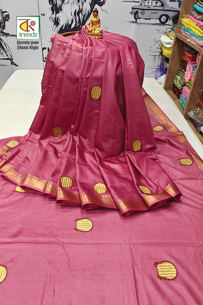 Kulo Devi Durga Embroidered Silk Saree