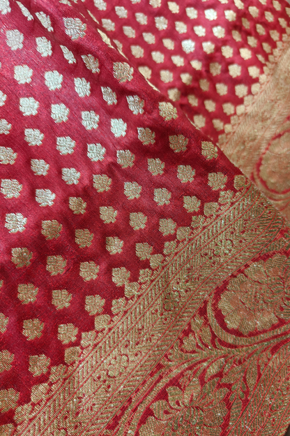 Designer Bridal Banarasi Gown with Chunni