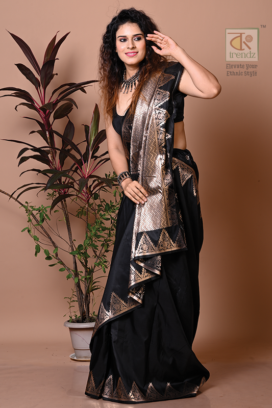 Gala Temple Copper Zari Butter Silk Saree