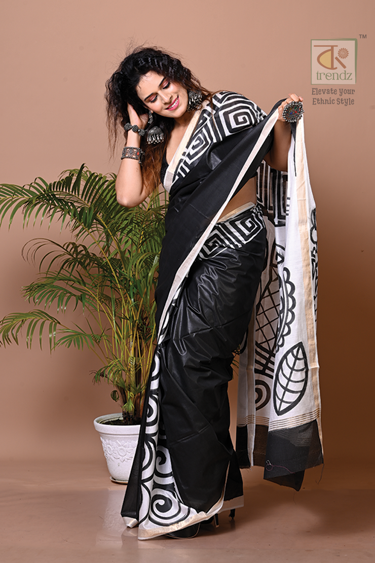 Bapta Silk Hand Painted Saree