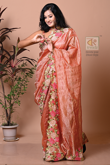 Bagicha Tissue Silk Saree – View 3 | Bong Trendz