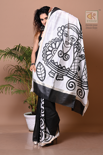 Bapta Silk Hand Painted Saree