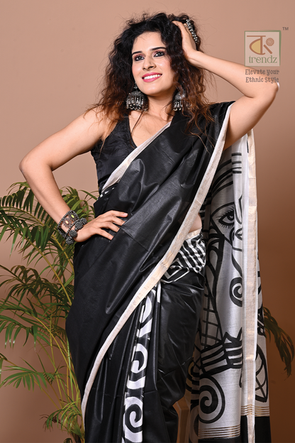 Bapta Silk Hand Painted Saree