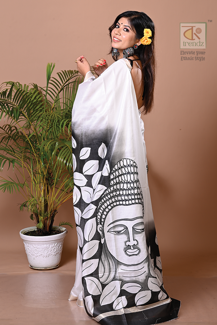 Bapta Silk Hand Painted Saree