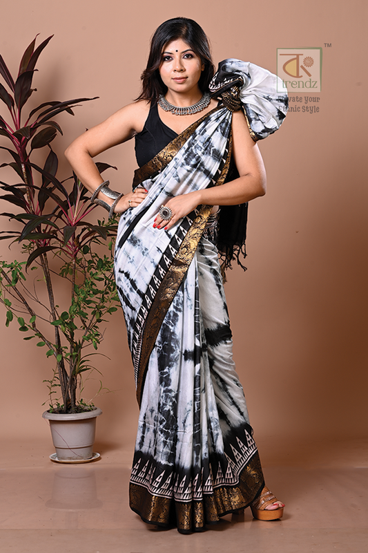 Splash Shibori Print Art Silk Saree