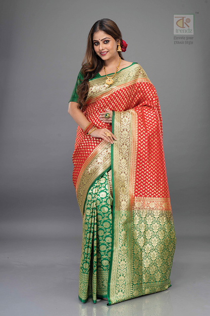 Dual Color Katan Banarasi Saree