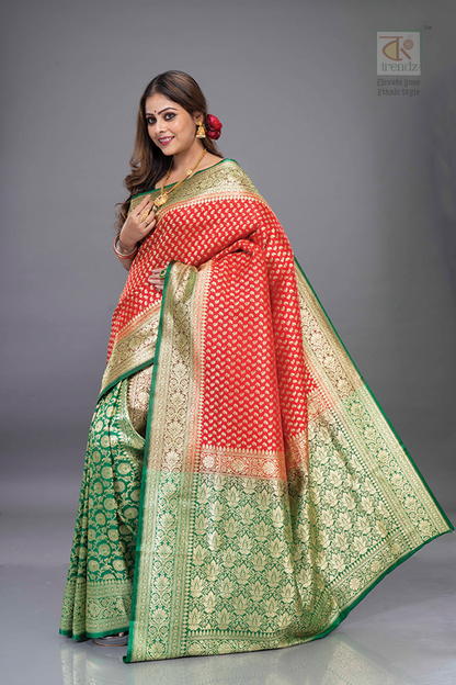 Dual Color Katan Banarasi Saree