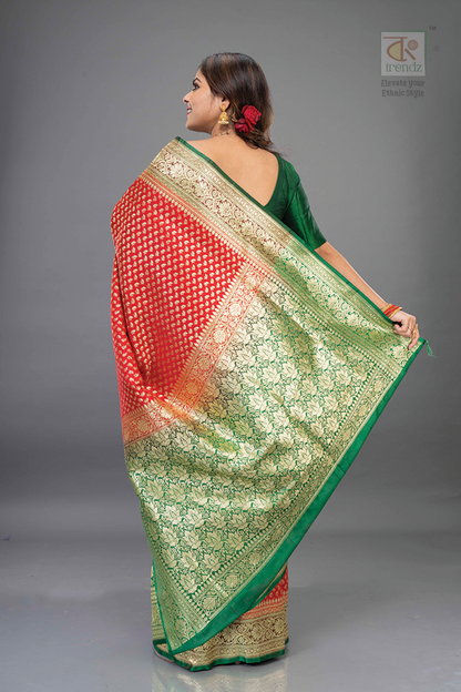 Dual Color Katan Banarasi Saree