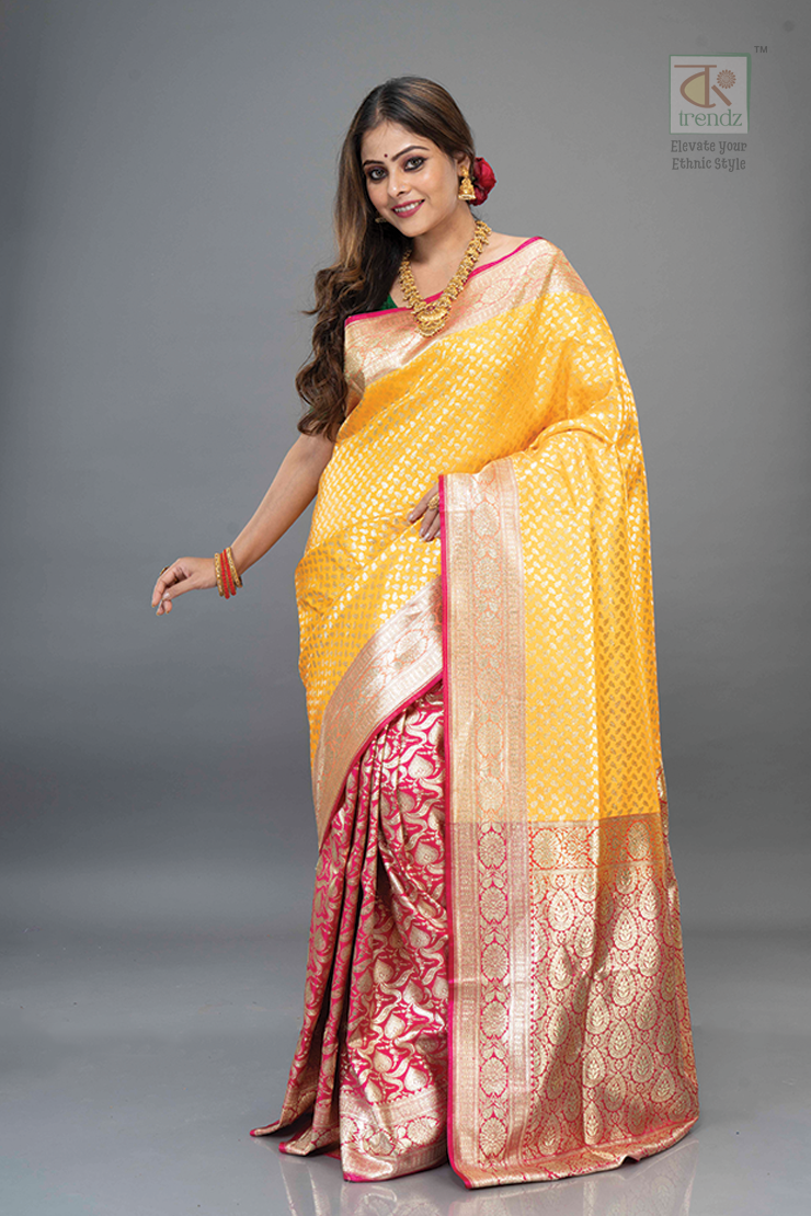 Dual Color Katan Banarasi Saree