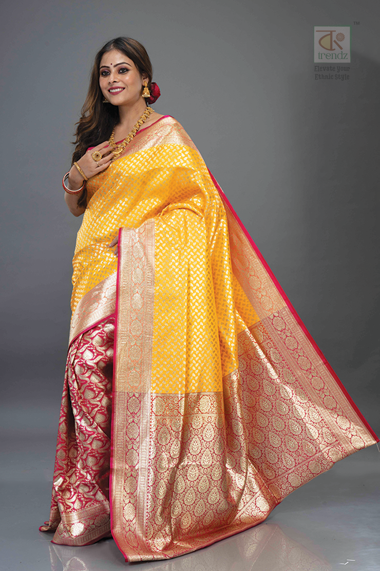 Dual Color Katan Banarasi Saree