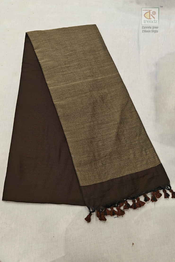 Stylish Dual Tone Soft Cotton Handloom sarees