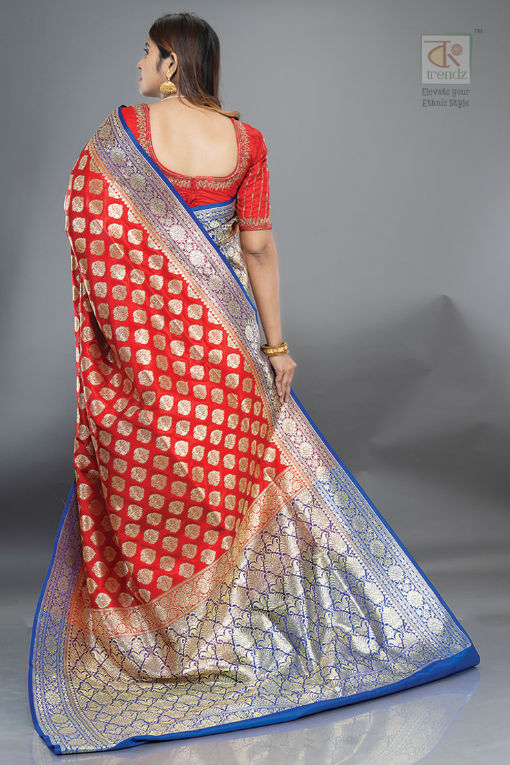 Dual Color Katan Banarasi Saree