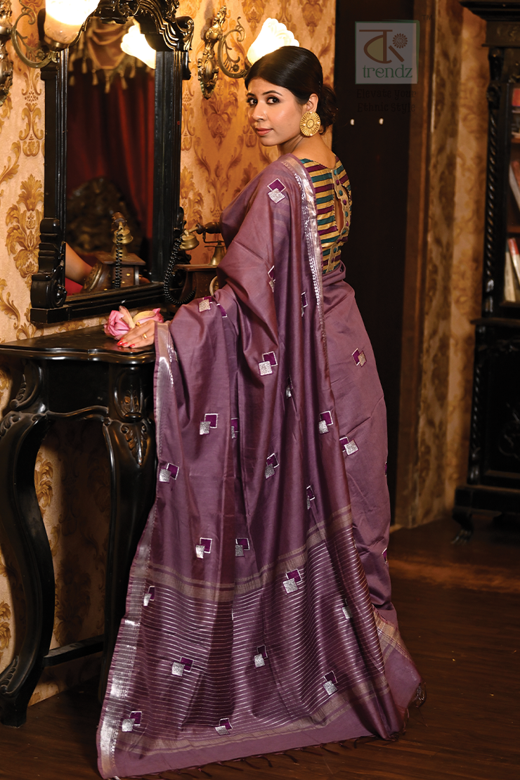 Inbox Bhagalpuri Semi Silk Saree