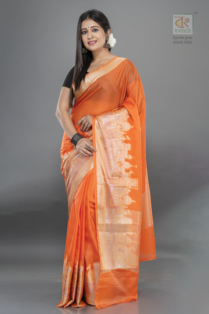 Handwoven Banarasi Ghat Warm Silk Saree