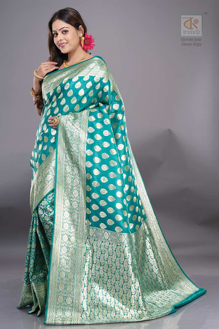 Dual Color Katan Banarasi Saree