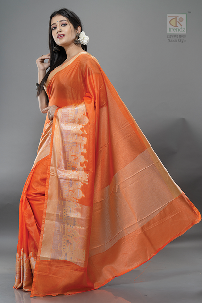 Handwoven Banarasi Ghat Warm Silk Saree