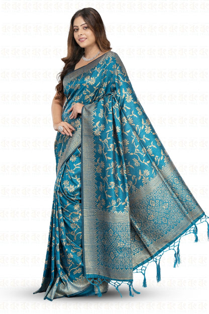 Stunning Matka Jaal Silk Saree